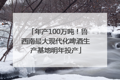 年产100万吨！鲁西南最大现代化啤酒生产基地明年投产