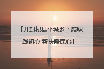 开封杞县平城乡：履职践初心 帮扶暖民心