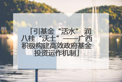 引基金“活水” 润八桂“沃土”——广西积极构建高效政府基金投资运作机制