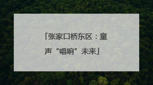 张家口桥东区：童声“唱响”未来