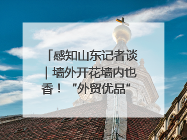 感知山东记者谈｜墙外开花墙内也香！“外贸优品”打通国内国际市场“旋转门”
