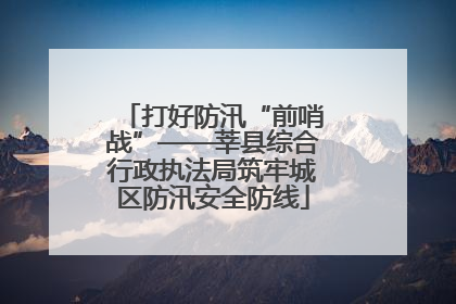 打好防汛“前哨战”——莘县综合行政执法局筑牢城区防汛安全防线