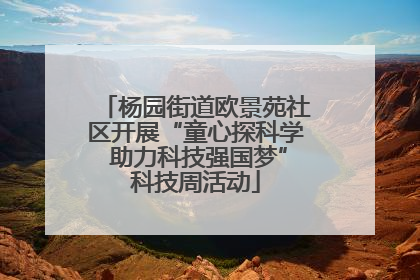 杨园街道欧景苑社区开展“童心探科学 助力科技强国梦”科技周活动