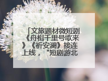 文旅题材微短剧《舟楫千里号歌来》《祈安澜》接连上线，“短剧游北京”开启大运河文化之旅