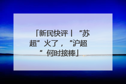 新民快评丨“苏超”火了，“沪超”何时接棒