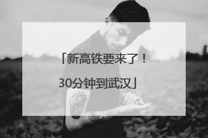 新高铁要来了！30分钟到武汉