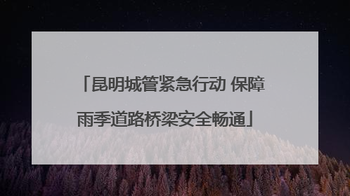 昆明城管紧急行动 保障雨季道路桥梁安全畅通