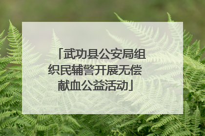 武功县公安局组织民辅警开展无偿献血公益活动