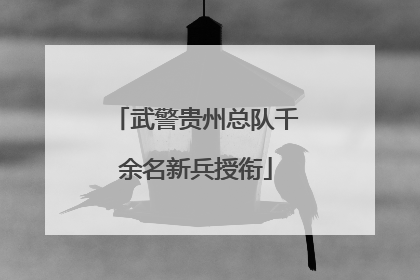 武警贵州总队千余名新兵授衔