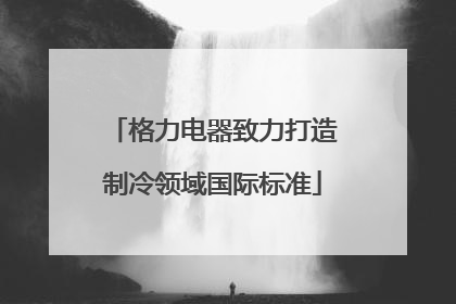 格力电器致力打造制冷领域国际标准