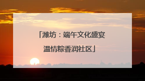 潍坊：端午文化盛宴 温情粽香润社区