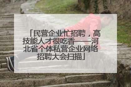 民营企业忙招聘，高技能人才很吃香——河北省个体私营企业网络招聘大会扫描