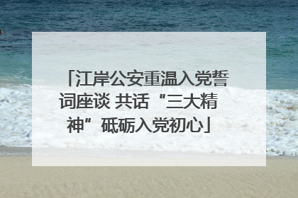 江岸公安重温入党誓词座谈 共话“三大精神”砥砺入党初心