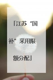 江苏“国补”采用限额分配