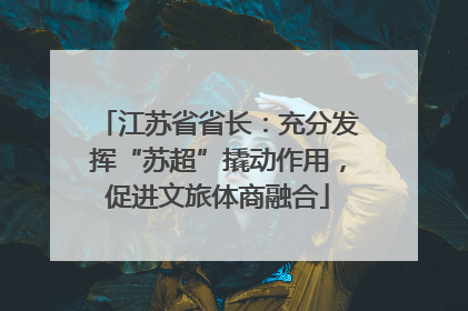 江苏省省长：充分发挥“苏超”撬动作用，促进文旅体商融合