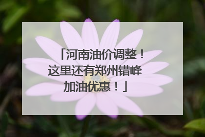 河南油价调整！这里还有郑州错峰加油优惠！