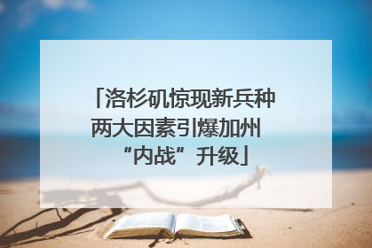 洛杉矶惊现新兵种 两大因素引爆加州“内战”升级