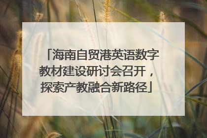 海南自贸港英语数字教材建设研讨会召开，探索产教融合新路径