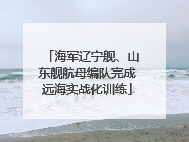 海军辽宁舰、山东舰航母编队完成远海实战化训练