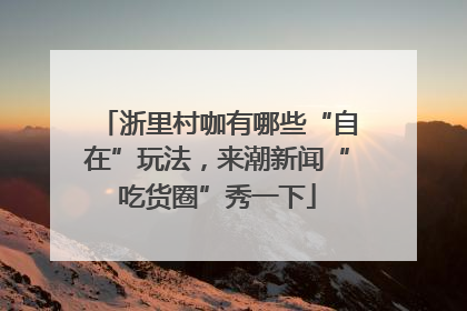 浙里村咖有哪些“自在”玩法，来潮新闻“吃货圈”秀一下
