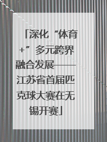 深化“体育+”多元跨界融合发展——江苏省首届匹克球大赛在无锡开赛