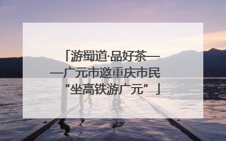游蜀道·品好茶——广元市邀重庆市民“坐高铁游广元”