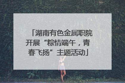 湖南有色金属职院开展“粽情端午，青春飞扬”主题活动