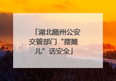 湖北随州公安交管部门“摆摊儿”话安全