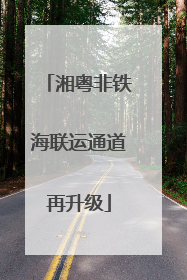 湘粤非铁海联运通道再升级