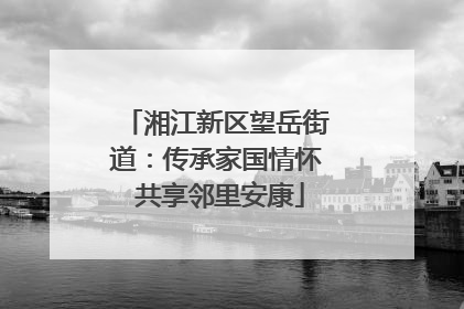 湘江新区望岳街道：传承家国情怀 共享邻里安康