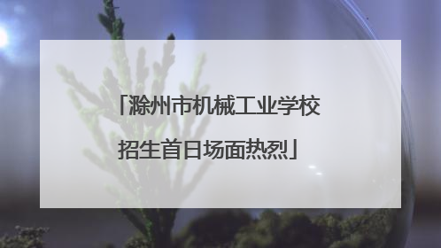 滁州市机械工业学校招生首日场面热烈