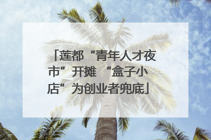 莲都“青年人才夜市”开摊 “盒子小店”为创业者兜底