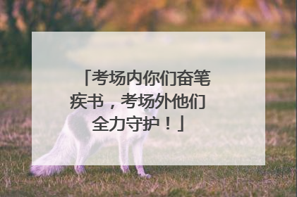 考场内你们奋笔疾书，考场外他们全力守护！