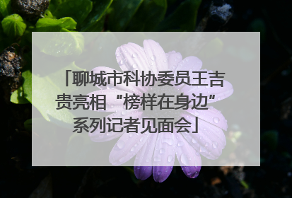 聊城市科协委员王吉贵亮相“榜样在身边”系列记者见面会