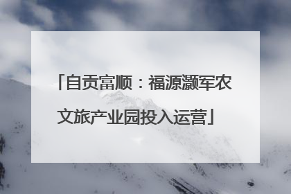 自贡富顺：福源灏军农文旅产业园投入运营