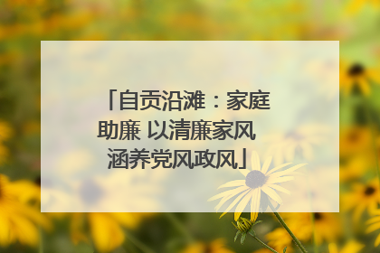 自贡沿滩：家庭助廉 以清廉家风涵养党风政风