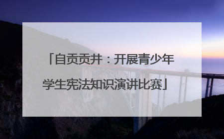 自贡贡井：开展青少年学生宪法知识演讲比赛