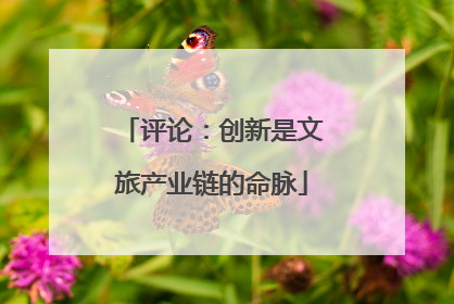 评论：创新是文旅产业链的命脉