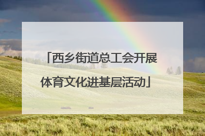 西乡街道总工会开展体育文化进基层活动