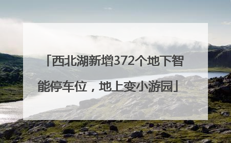 西北湖新增372个地下智能停车位，地上变小游园