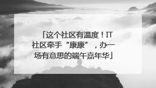 这个社区有温度！IT社区牵手“康康”，办一场有意思的端午嘉年华