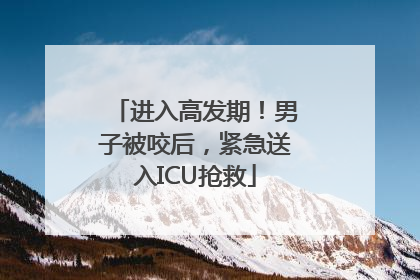 进入高发期！男子被咬后，紧急送入ICU抢救