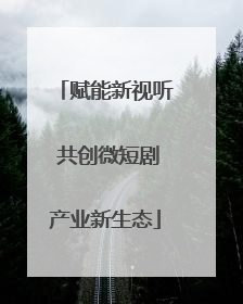 赋能新视听 共创微短剧产业新生态