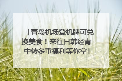 青岛机场登机牌可兑换美食！来往日韩经青中转多重福利等你拿