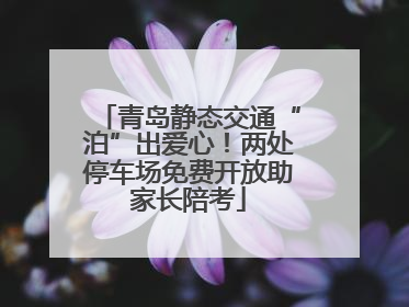 青岛静态交通“泊”出爱心！两处停车场免费开放助家长陪考