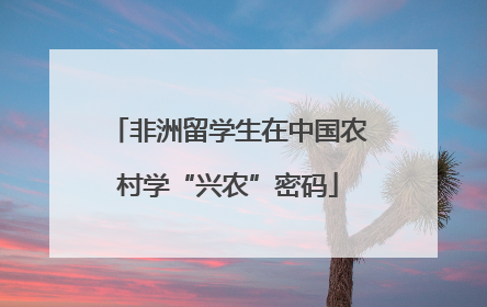 非洲留学生在中国农村学“兴农”密码