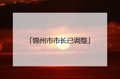 锦州市市长已调整