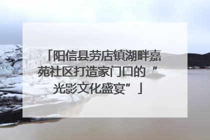 阳信县劳店镇湖畔嘉苑社区打造家门口的“光影文化盛宴”