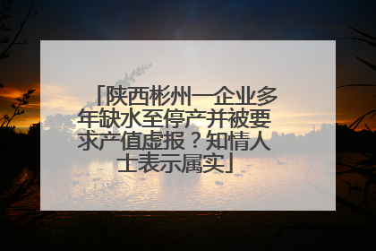 陕西彬州一企业多年缺水至停产并被要求产值虚报？知情人士表示属实