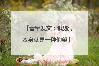 雷军发文：诋毁，本身就是一种仰望